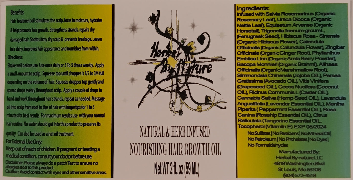 Organic And Natural Hair Growth OiL